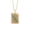 14k yellow gold CAVO pendant with diamonds and sapphires