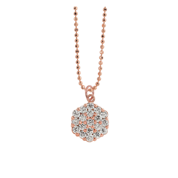 14k rose gold GAIL diamond cluster pendant