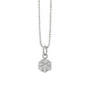 14k white gold GALA diamond cluster pendant